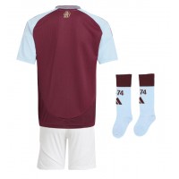 Camiseta Aston Villa Primera Equipación para niños 2024-25 manga corta (+ pantalones cortos)